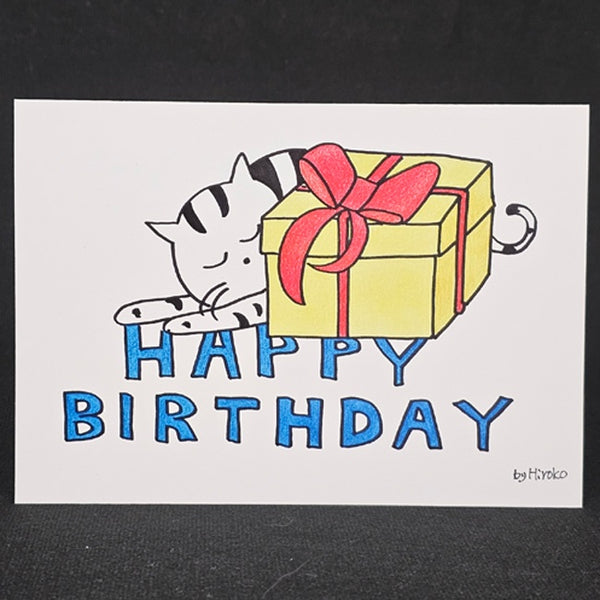 Birthday Card Red Ribbon