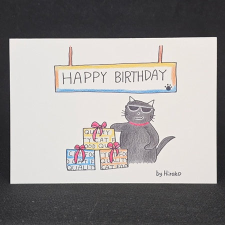 Birthday Card Cat Quality Food